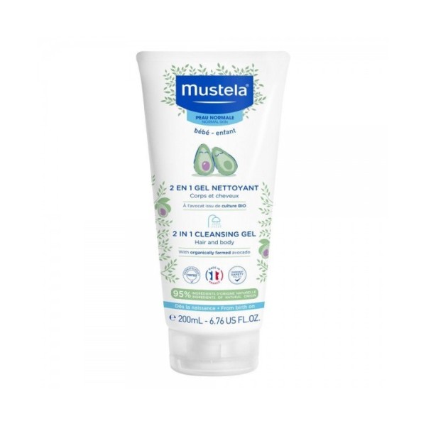 MUSTELA GEL NETTOYANT 2 EN 1 CHEVEUX ET CORPS 200 ML