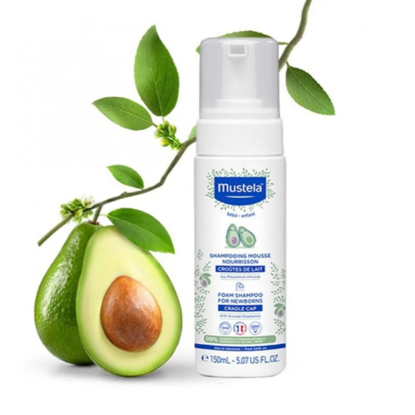 Mustela shampooing moussant 150ml croute de lait