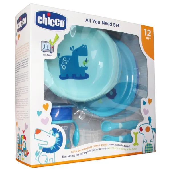 CHICCO COFFRET REPAS 12M+ BLEU