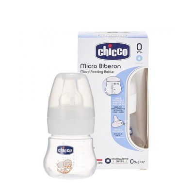 CHICCO MICRO BIBERON BLANC 0M+ 60 ML