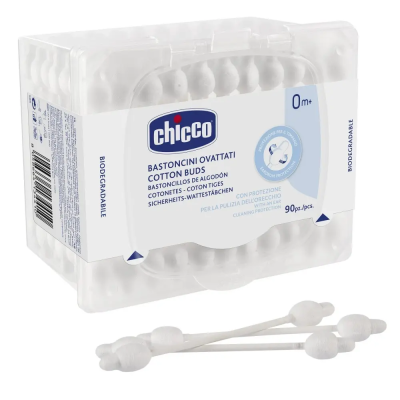 Chicco coton tiges de sécurité (90 pièces) – 0m+