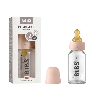 Biberon BIBS en Verre Naturel (110 ml) – 0+ Mois