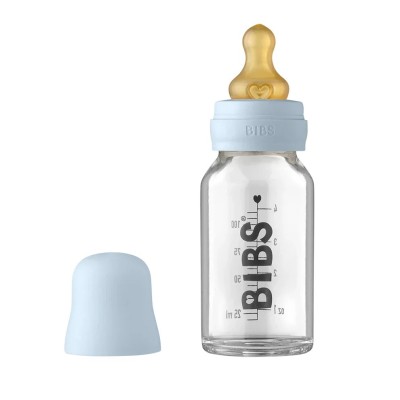 Biberon BIBS en Verre Naturel (110 ml) – 0+ Mois