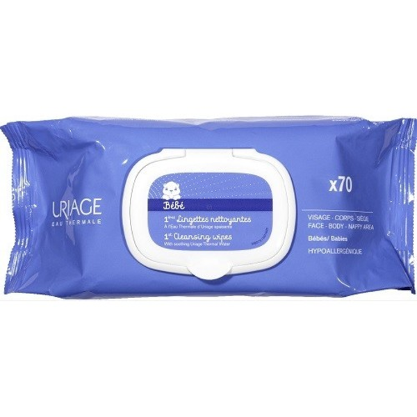 Uriage Bébé 1ères Lingettes Nettoyantes 70 LINGETTES